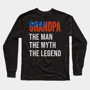 Grand Father Samoan Grandpa The Man The Myth The Legend - Gift for Samoan Dad With Roots From  Samoa Long Sleeve T-Shirt